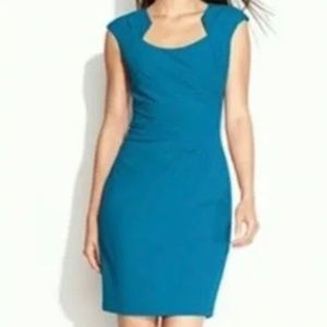 Calvin Klein Women teal sheath Dress Sz 2
